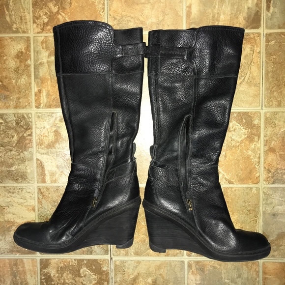 Timberland Stratham Heights Tall Wedge Black Boots - Women's Size 7.5 - Picture 8 of 11